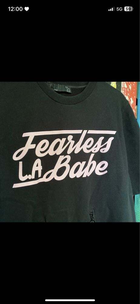 Czarna sukienka z nadrukiem Fearless L.A Babe TRF Zara