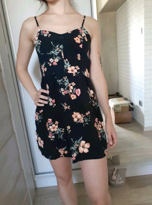 Sukienka letnia krótka mini kwiaty 32 H&M