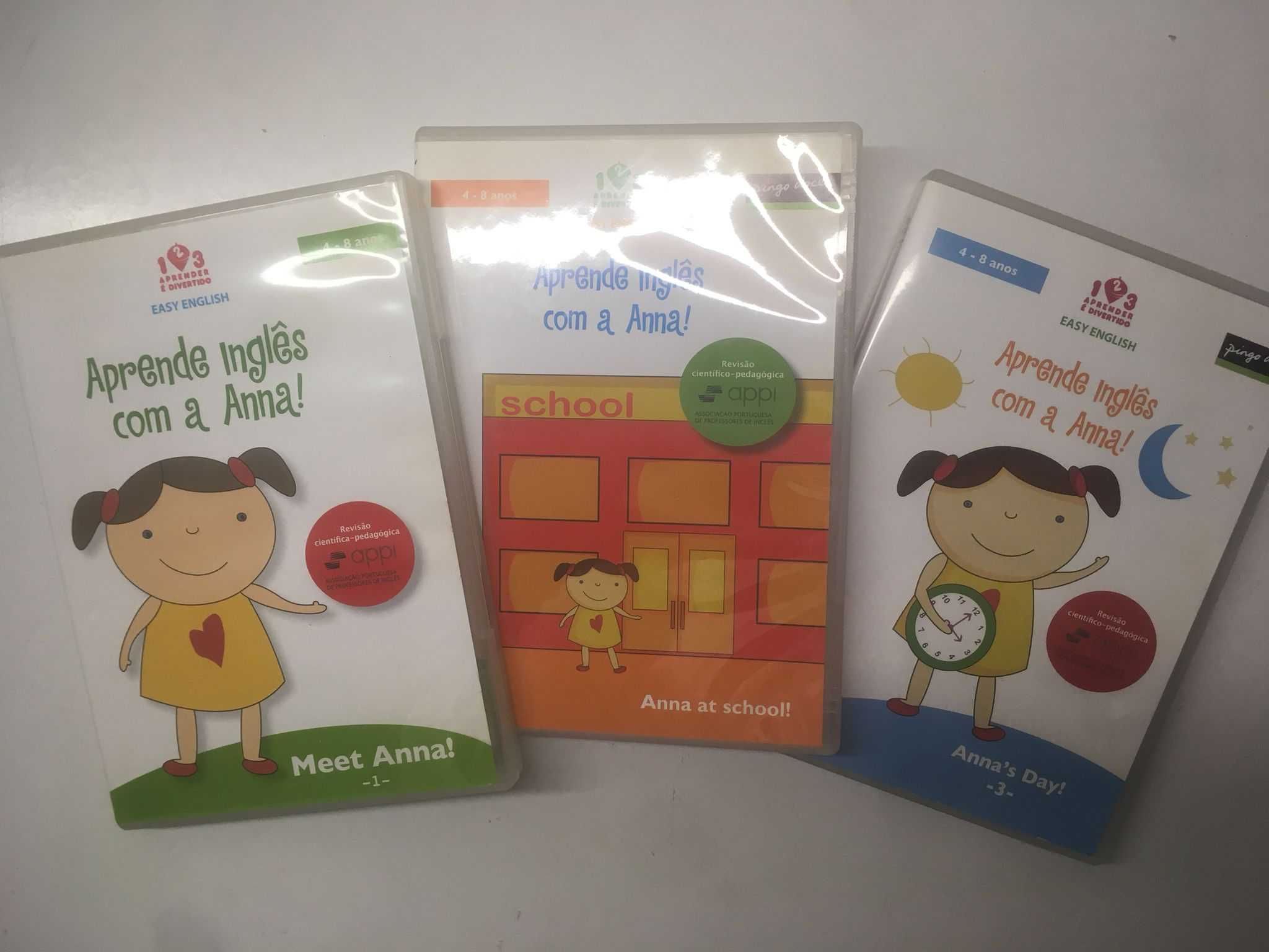 3 DVDs - Aprender Inglês com a Anna