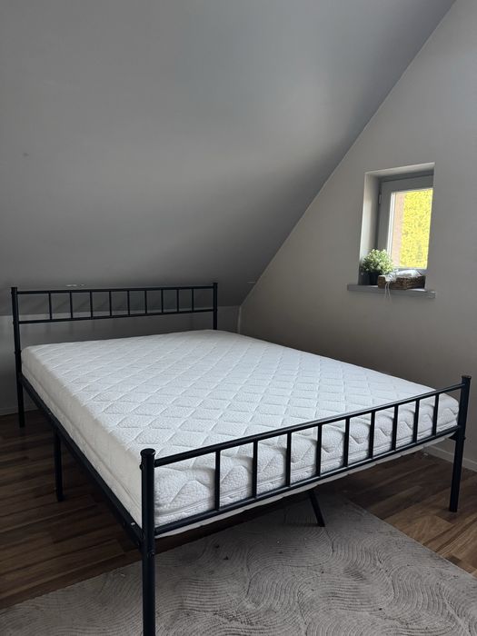 Łóżko metalowe czarne 160x200