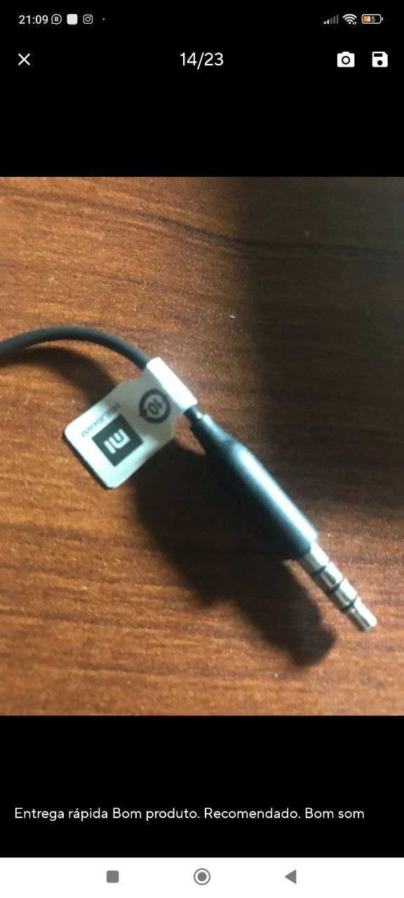 Fones de Ouvido com Fio Xiaomi 3.5mm - Original