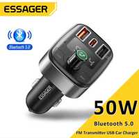 Essager F701 BT Car Charger Dual USB+Type-C