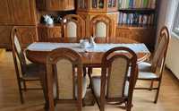 Stół do salonu - jadalni z krzesłami - stan bardo dobry *PROMOCJA*
