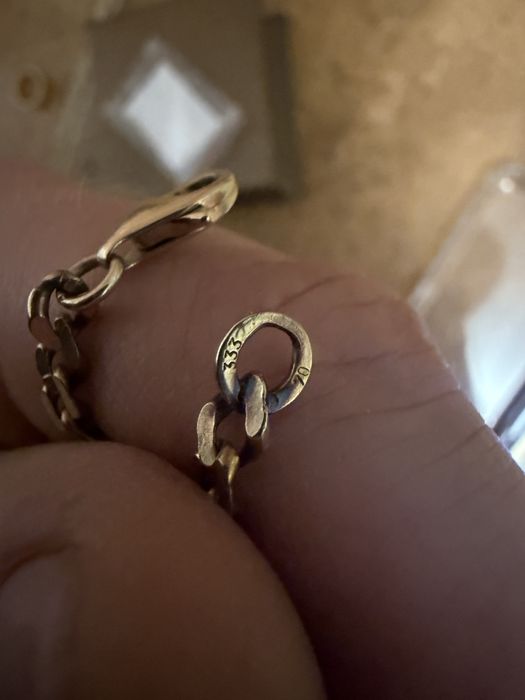 Złota kuta pancerka z krzyżykiem 16,21 g