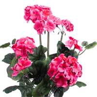 Pelargonia Rabatowa Sztuczna Duży Bukiet 5 kwiatów Różowa x2