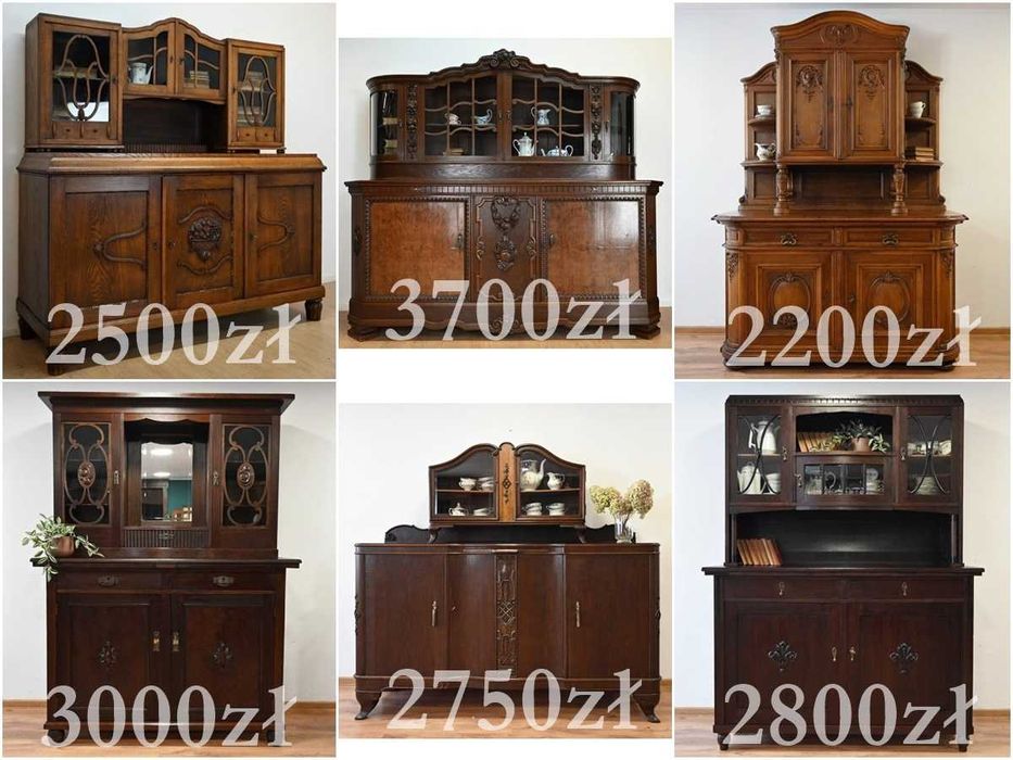 kredensy antyki stare meble po renowacji