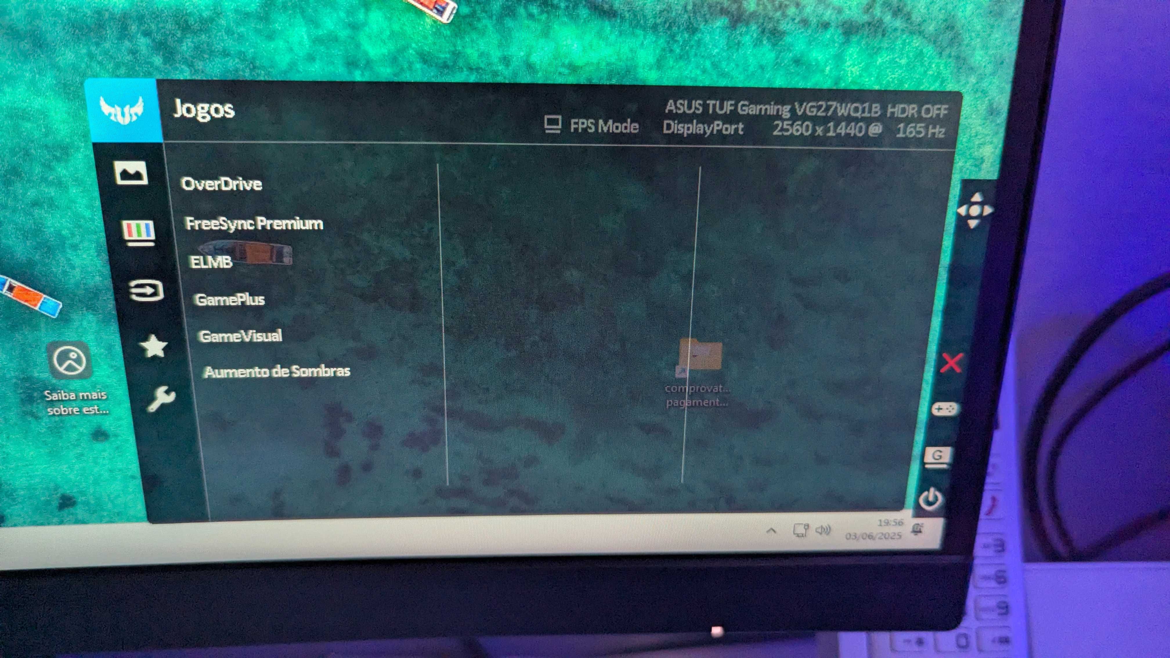 Monitor Asus 27" 1440p 166hz