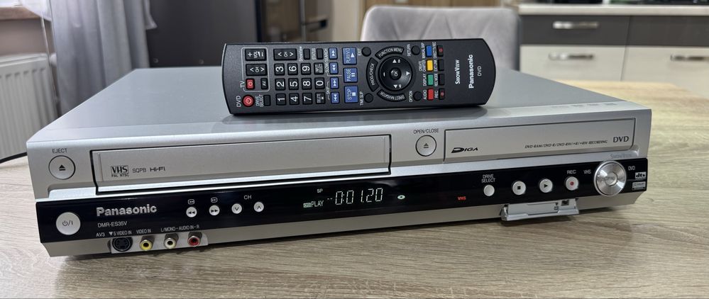 Panasonic DMR-ES35V #Nagrywarka VHS DVD #6 HD #Hi-Fi Stereo #DivX #DV