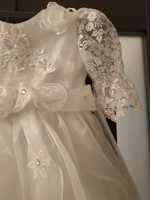 Платье выпускное свадебное праздничное снежинки  р.110-122