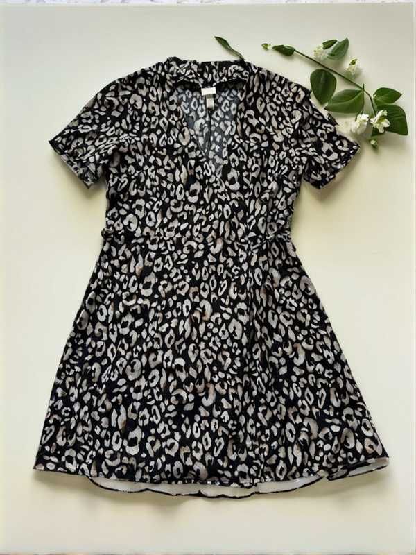 Letnia sukienka w panterkę animal print 100% wiskoza