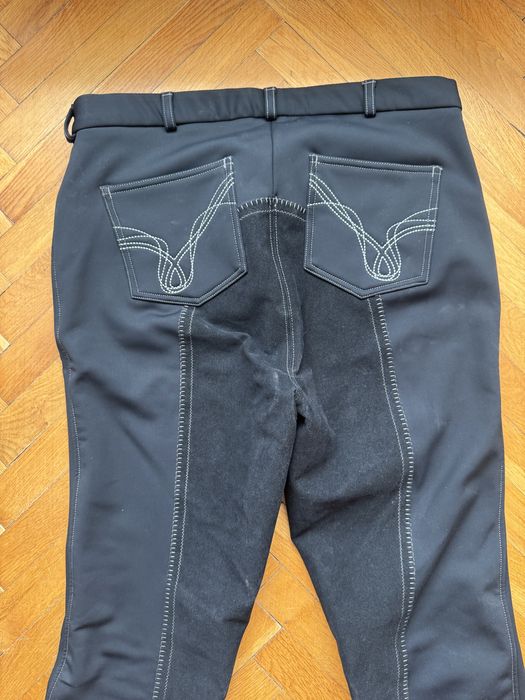 Busse bryczesy do jazdy konnej XXL 44 czarne jodhpur zimowe termiczne