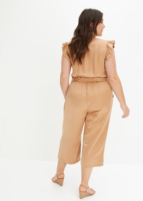 B.P.C złoty kombinezon satynowy z falbanami ^38