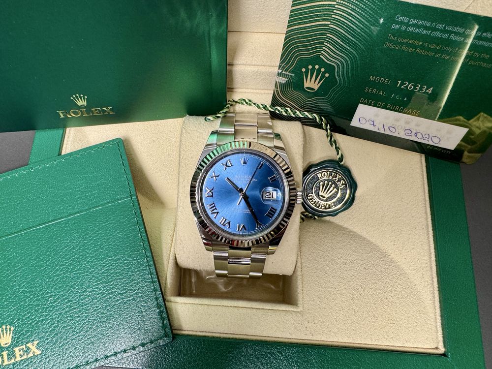 Rolex Datejust  Azzurro Blue  41mm 10.2020г.