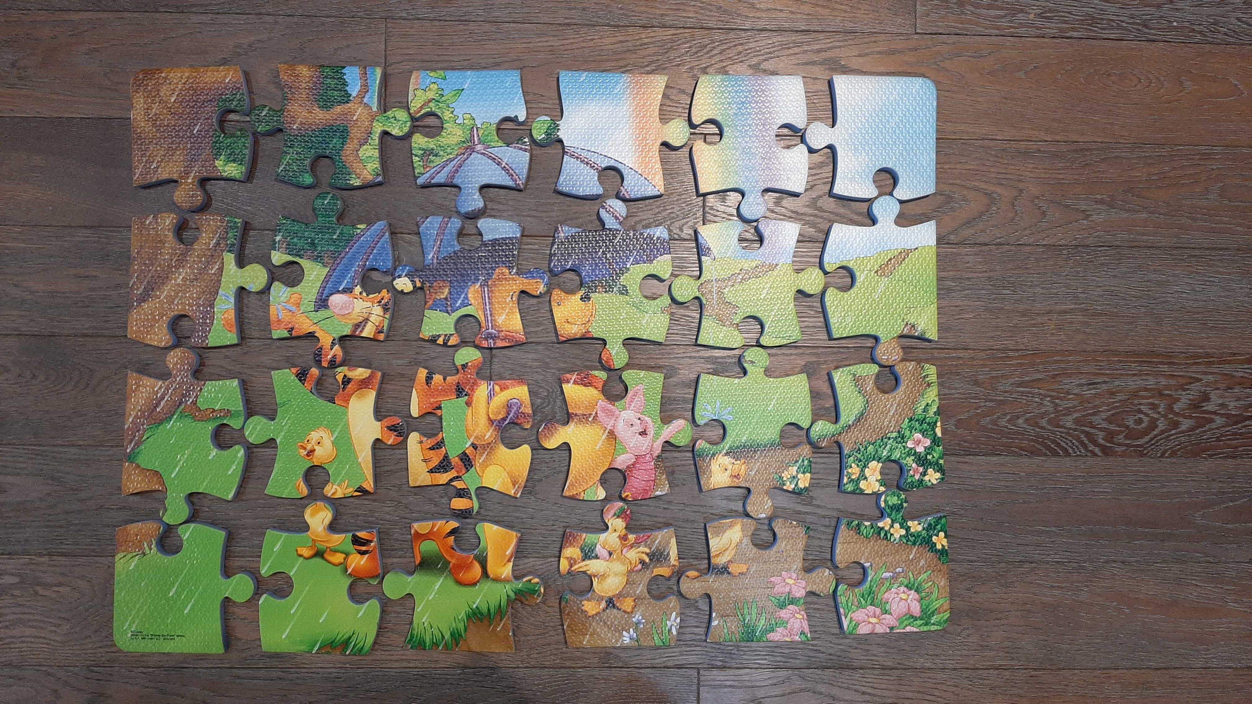 puzzle piankowe Kubuś Puchatek i Przyjaciele używane