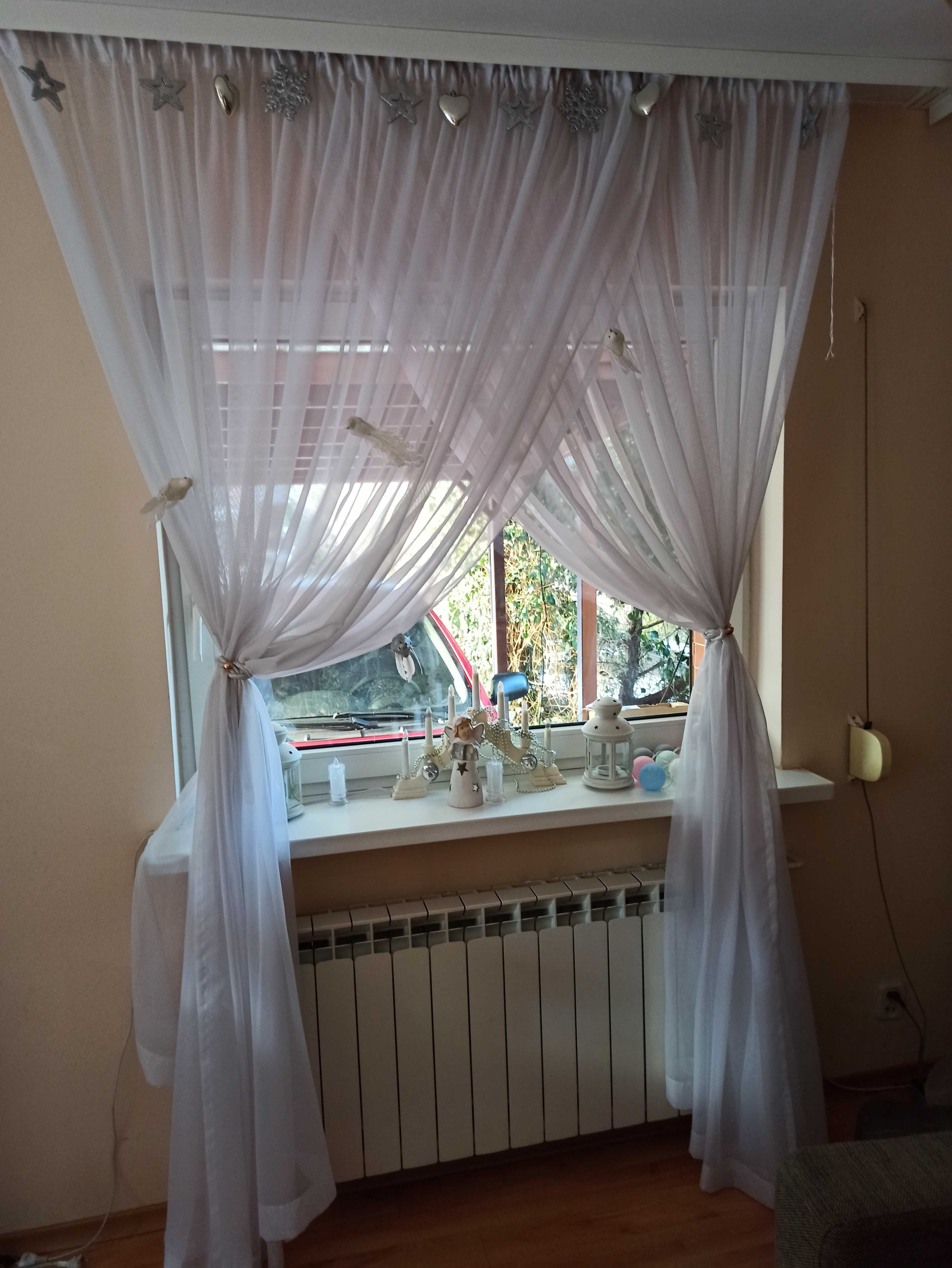 Piękne firany białe eleganckie