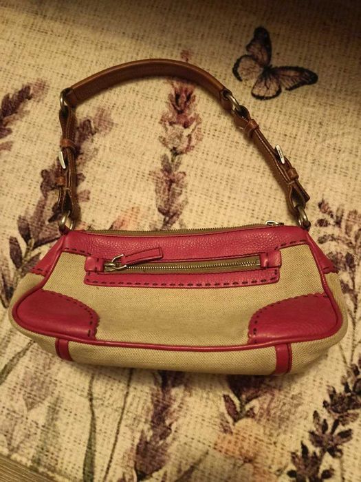 Жіноча шкіряна сумка PRADA Semitracolla Misto Lino + VI