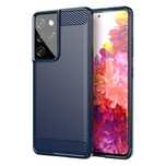 Elastyczne Etui Carbon Case Samsung Galaxy Note 20 niebieski