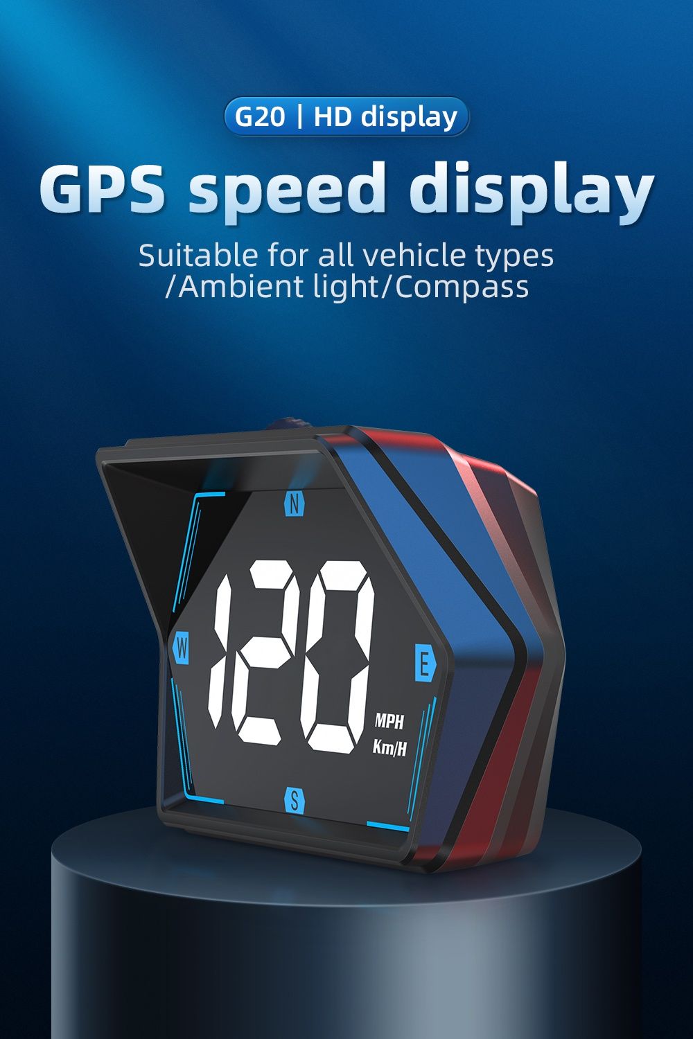 Цифровий автомобільний GPS-спідометр HUD G20.
