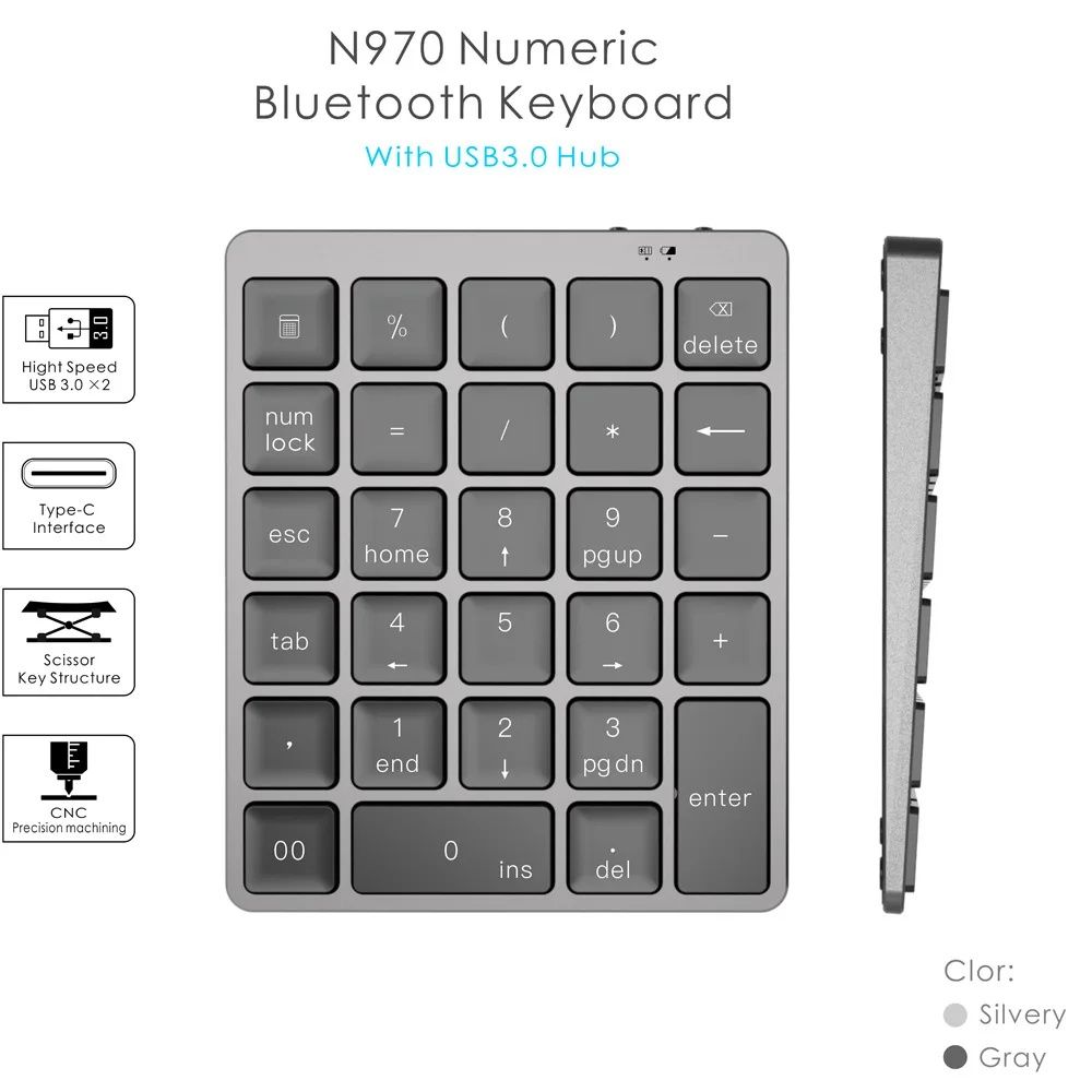 Num pad/Numeric keyboard/USB hub/Нампад/Нампед/мембрана/n970