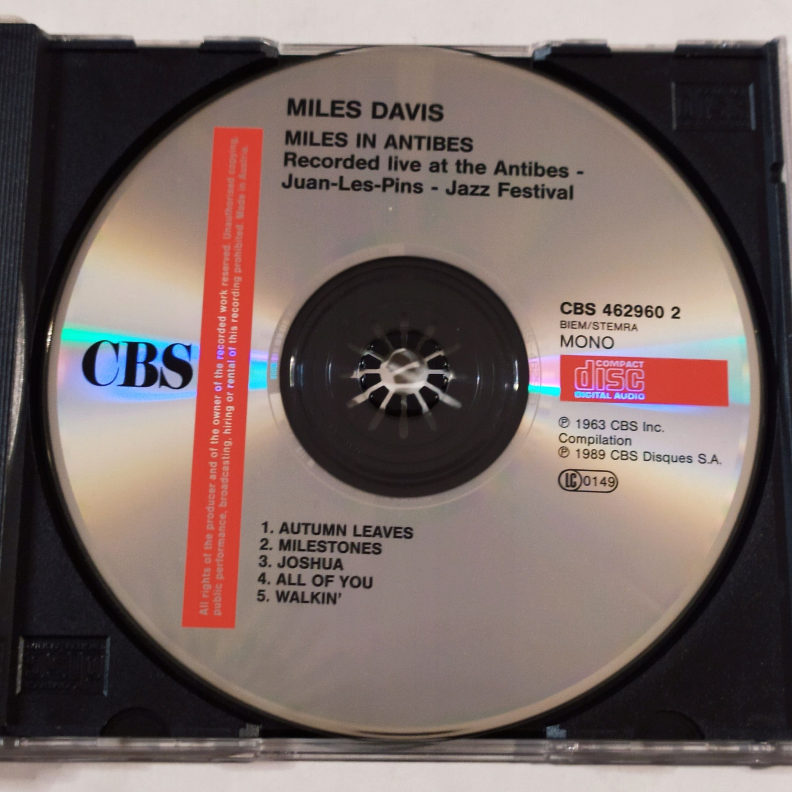 Miles Davis- Miles in Antibes - CD --- 433