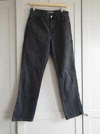 Czarne dżinsy spodnie dżinsowe jeansy Primark 38 40 z rozcięciami