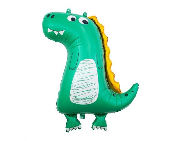 Balon foliowy Dinozaur (rysunkowy), 70 cm + niebieski