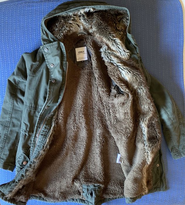 Kurtka zimowa parka futerko ONLY