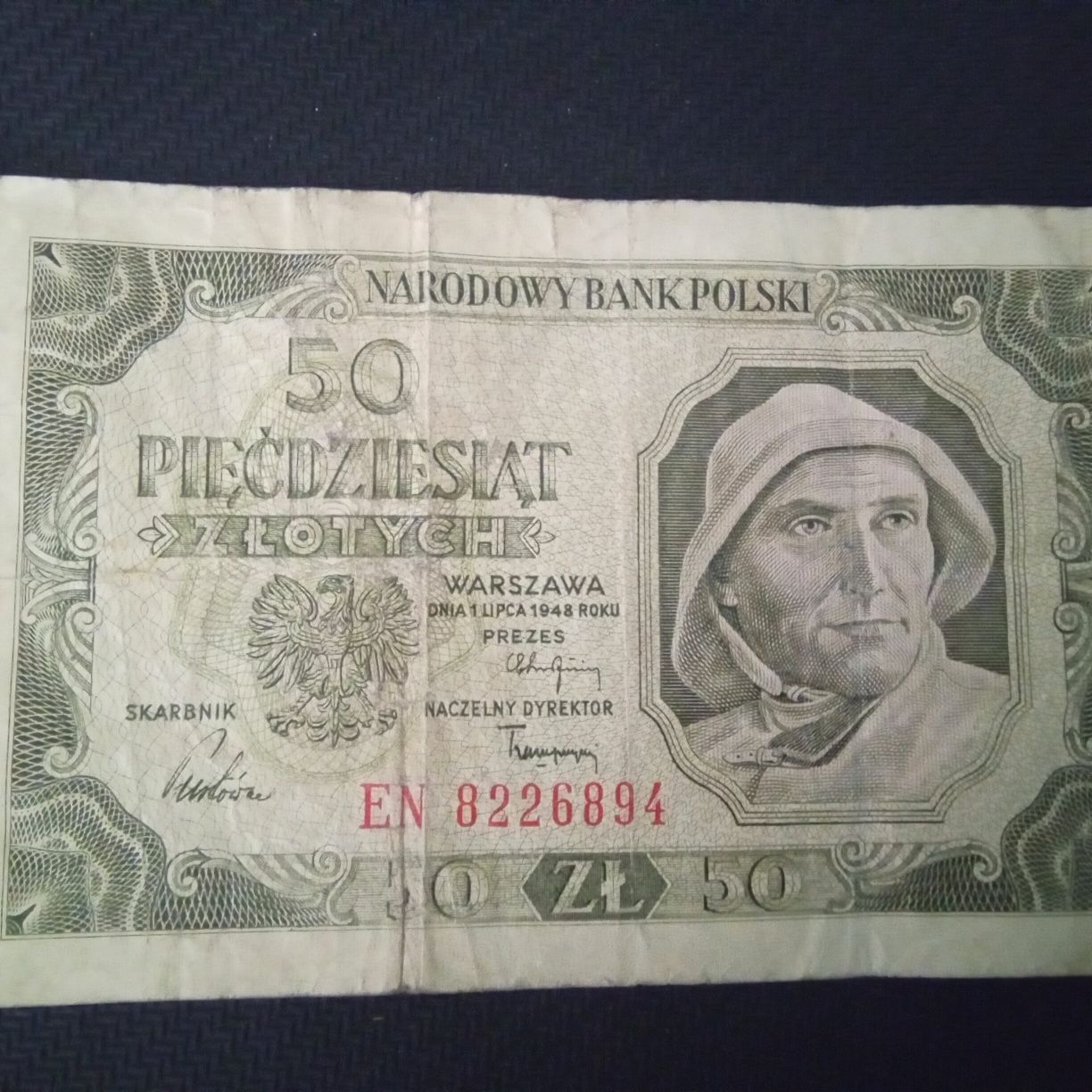 Banknot 50 zł 1948r seria EN