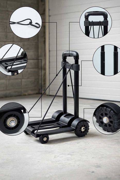 NOWY Wózek Transportowy Zakupowy na Zakupy Składany Teleskopowa Rączka