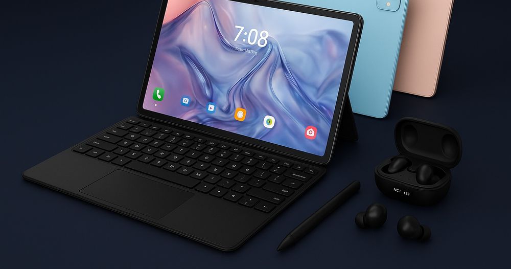 Tablet HD NOVO com teclado, caneta, fones, capa e garantia de 2 anos!