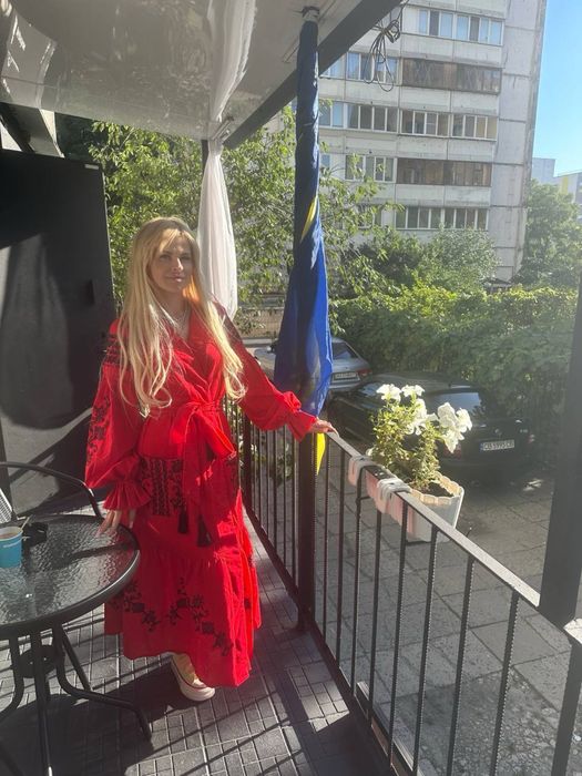 Вишиванка лен платье