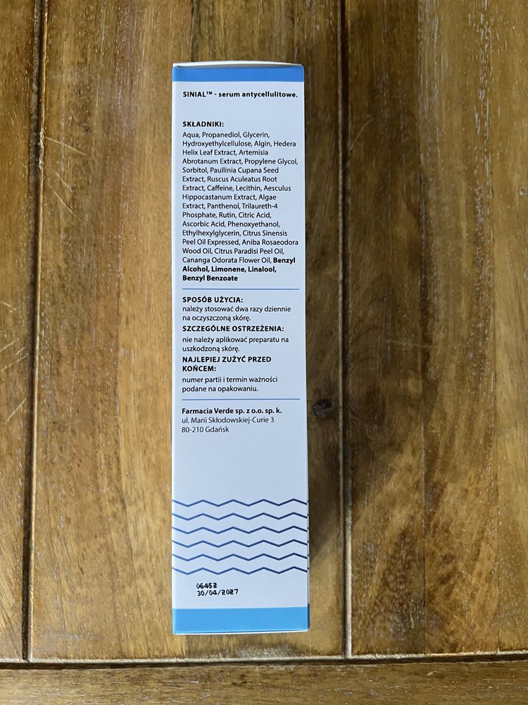 Nowe intensywne Anti-cellulite serum Sinial .Verdelove