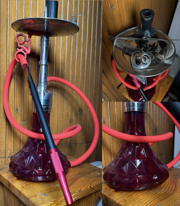 Ваза с колбой красная