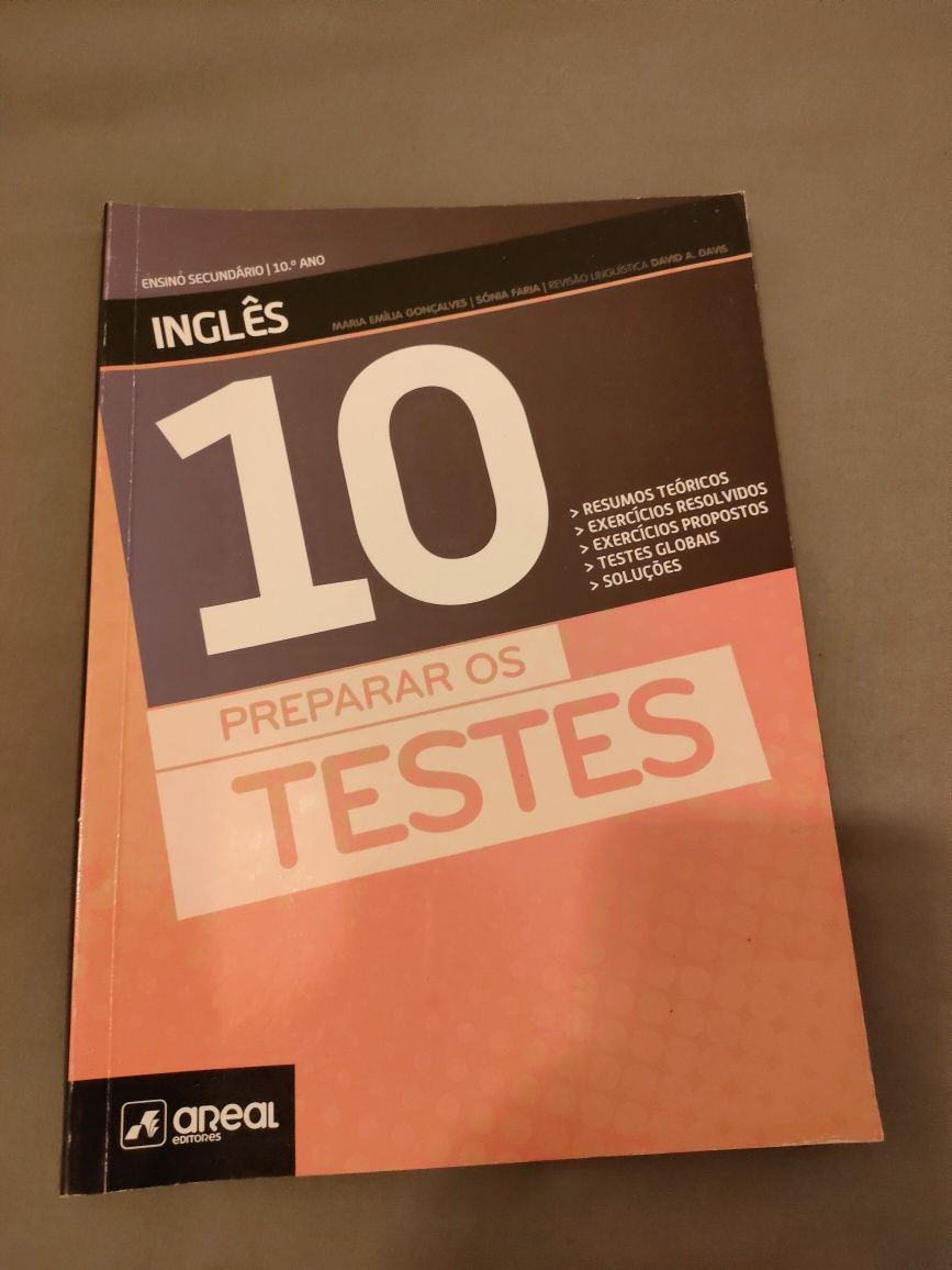 Manual escolar Inglês 10. Ano "Preparar os Testes"