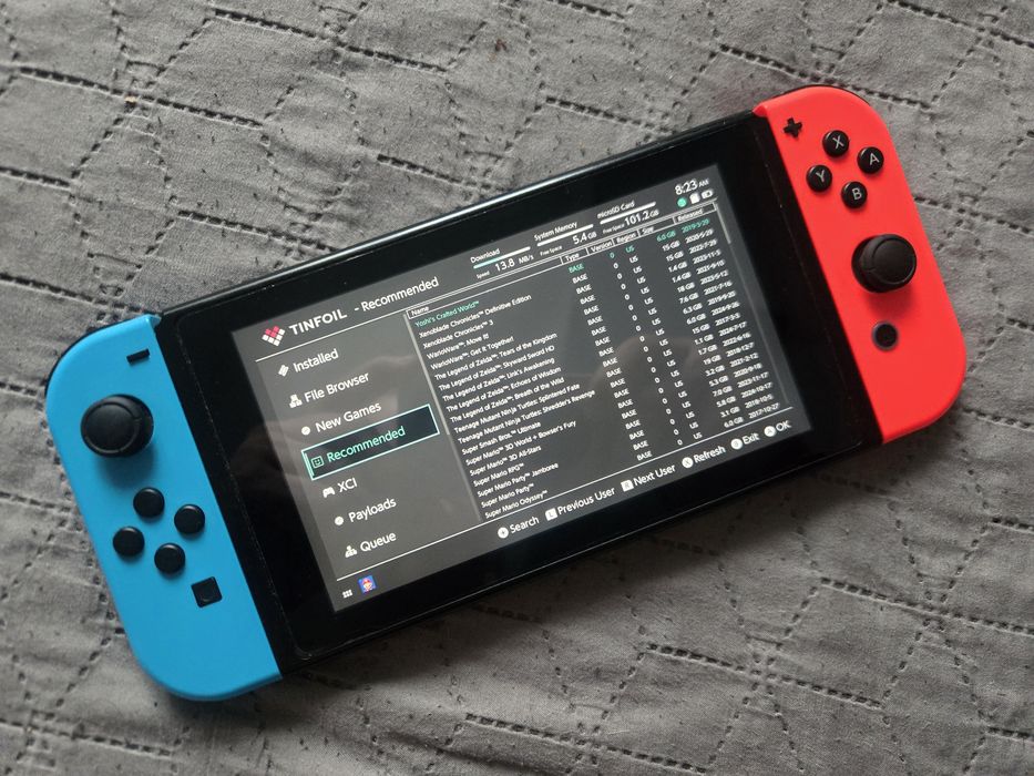 Konsola Nintendo Switch V2 Przerobiona CFW Chip Atmosphere 128GB