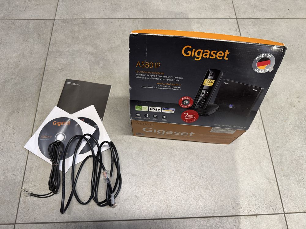 Telefon Siemens Gigaset A580IP VoIP komplet!