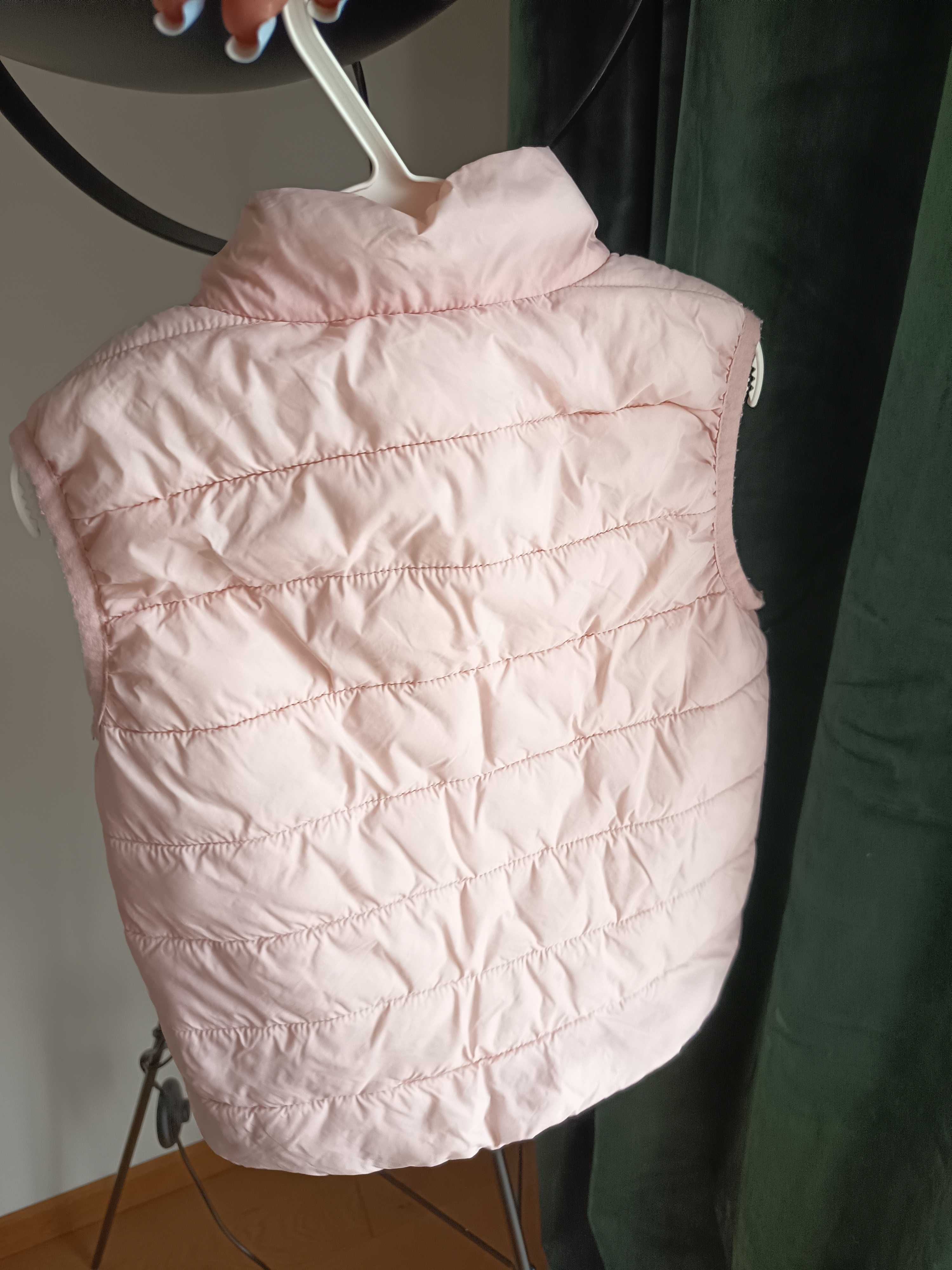 Dunnes Stores kamizelka puchowa pudrowy róż 104 cm 3-4 lata