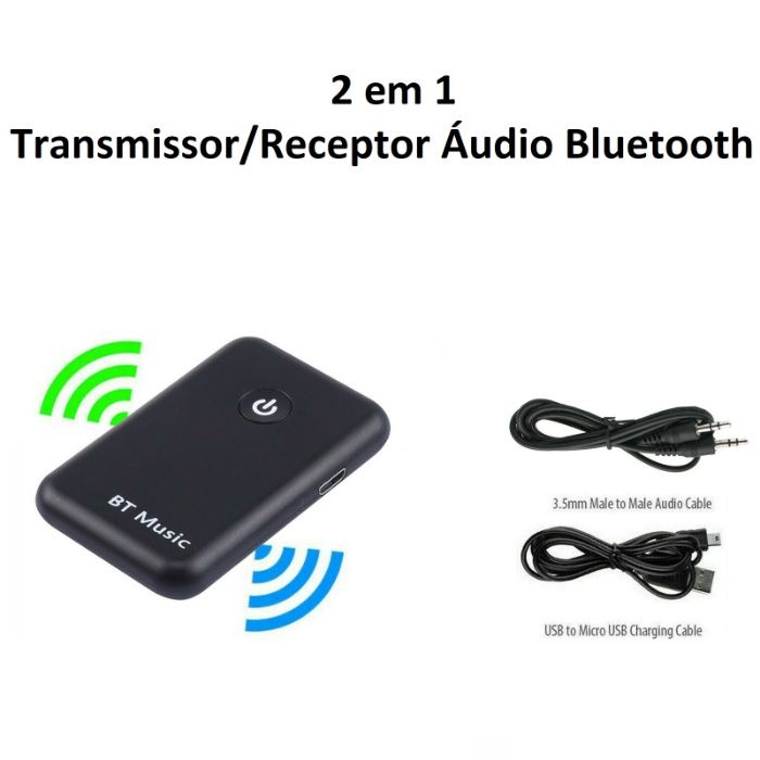(NOVO) Transmissor/Receptor Áudio via Bluetooth (sem fios)