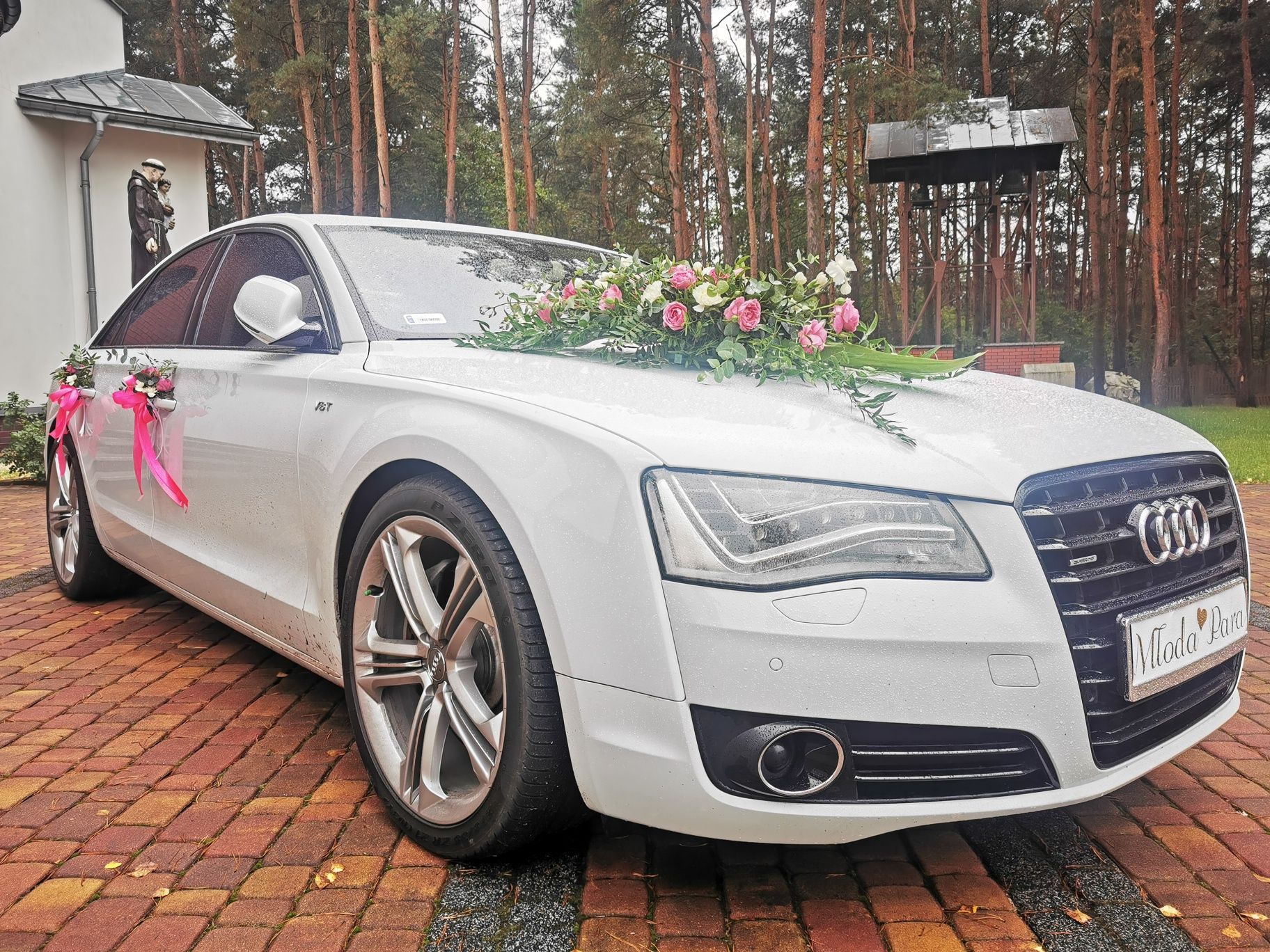 Samochód do ślubu. Audi A8 D4 4.2 TDI ślub wesele transfer VIP.