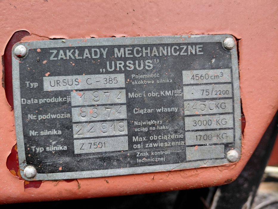 Ciągnik rolniczy Ursus c385 nowe opony,.obciążniki 10szt.