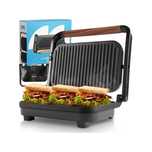 Grill Elektryczny Opiekacz Do Kanapek Panini Toster Składany Non-Stick