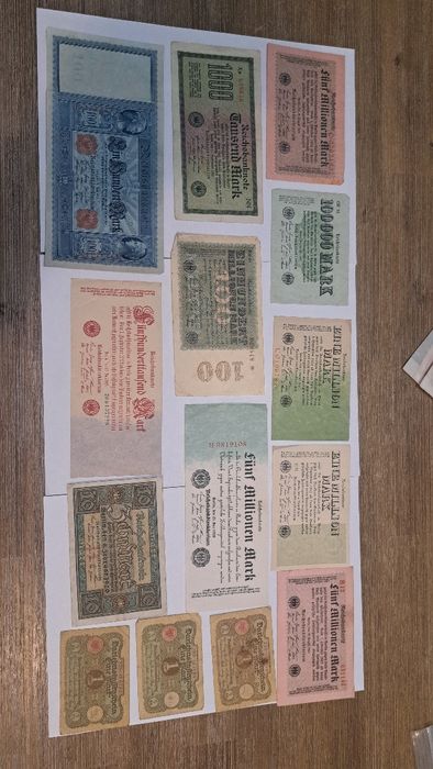 37-E zestaw banknotów Niemieckich