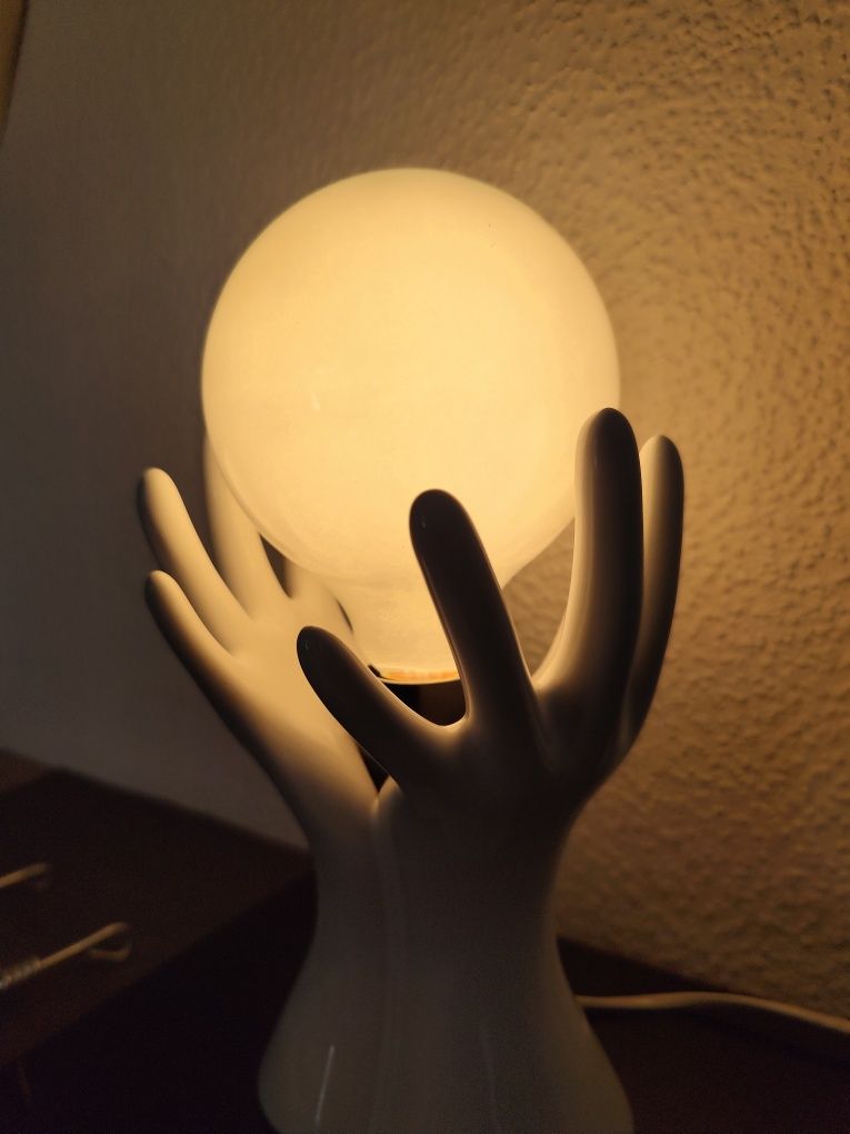 Lampka ceramika lata 80-90 polska vintage retro prl space age
