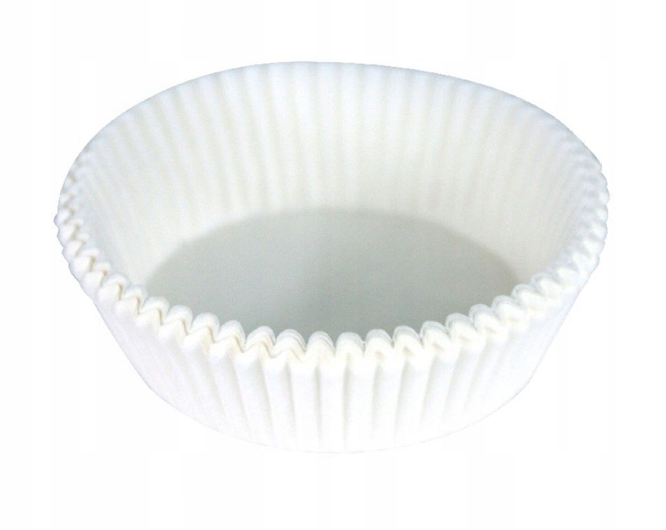 Foremki Papilotki Papierowe 60X25mm Białe 100szt