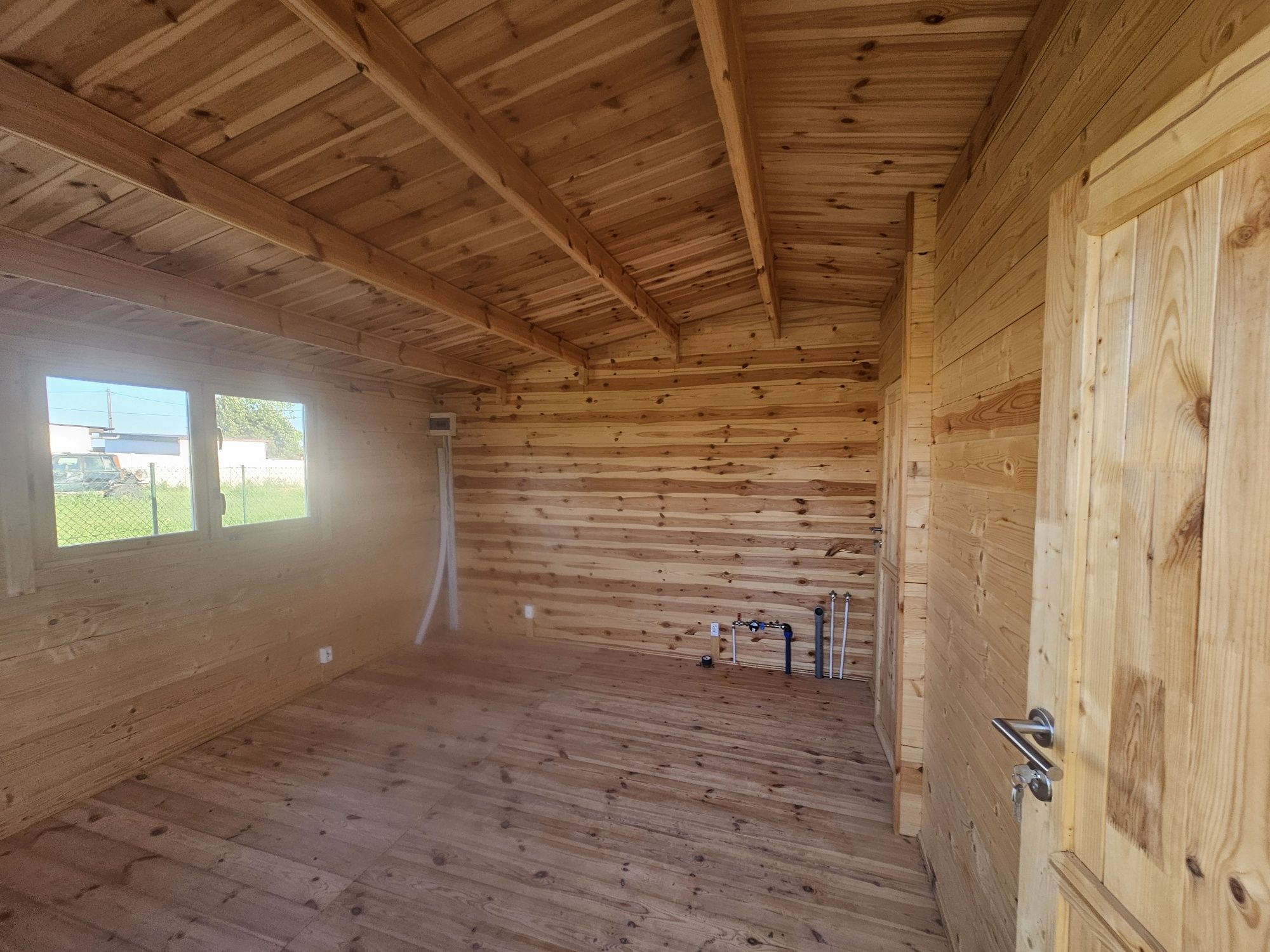 Domek drewniany letniskowy Michalice woda, prąd, nowy