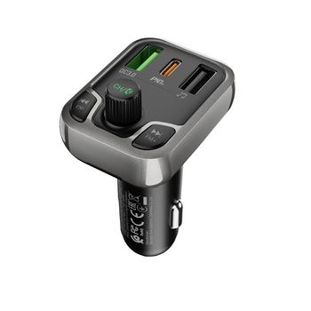 Transmiter FM BC38 Flash MP3, Bluetooth - Typ C + 2x USB+microSD 20Wat