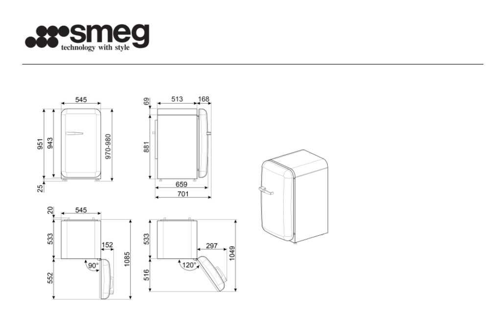 Smeg Frigorífico FAB10RCR5 - novo!