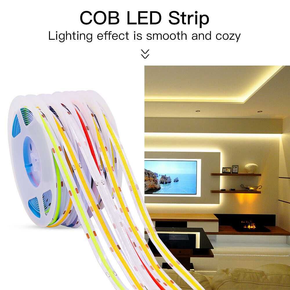 Світлодіодна стрічка COB 320 LED 12V IP20 біла, червона, синя, зелена