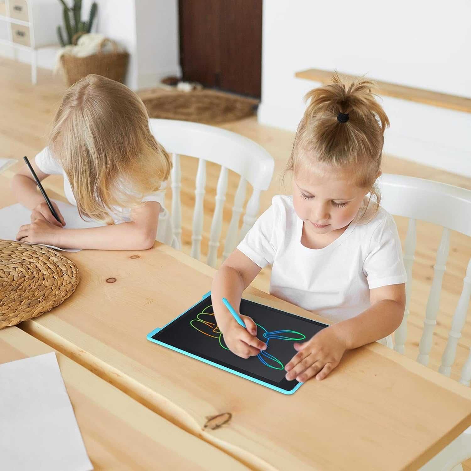 Tablet do pisania LCD kolorowy 12 cali dla dzieci niebieski