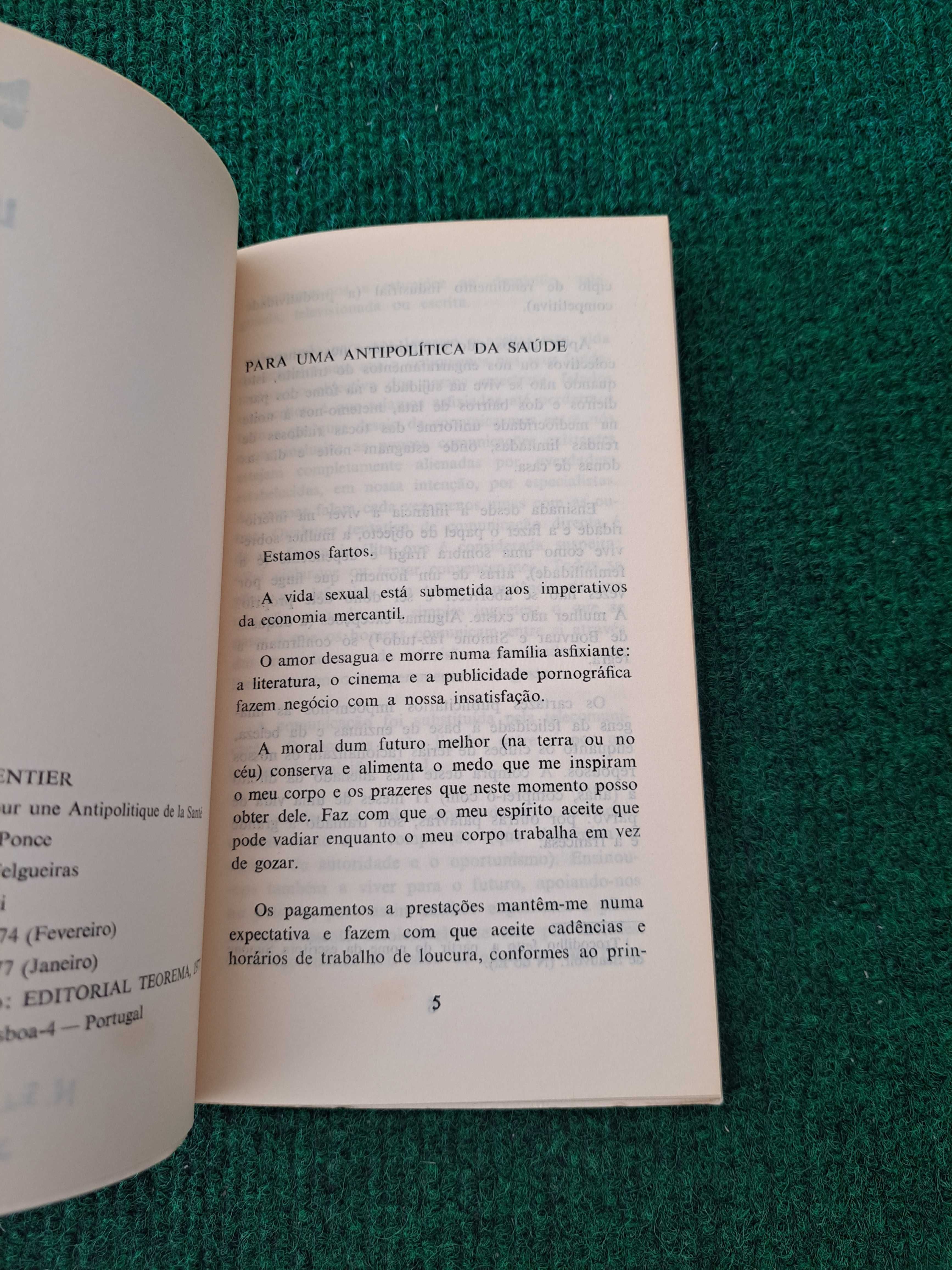 Para uma Antipolítica da Saúde - Jean Carpentier